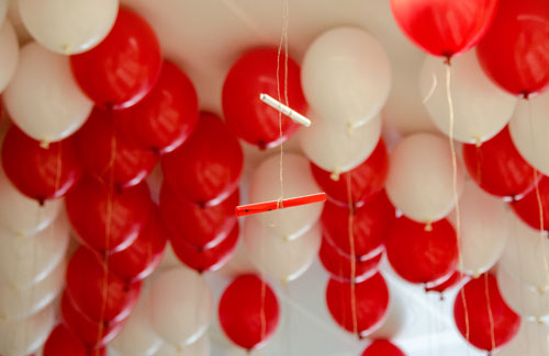 Luftballons in Rot Weiß Rot